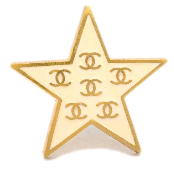 Chanel Star Brooch Pin White 01P 181896 - Picture 1 of 4